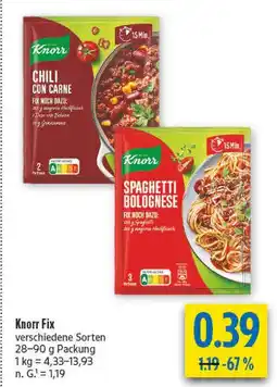 diska Knorr chili con carne Angebot