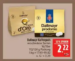 Marktkauf Dallmayr kaffeepads Angebot