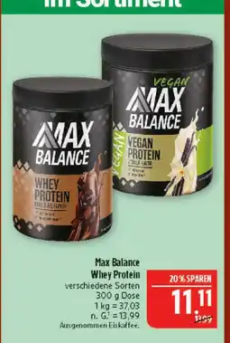 Marktkauf Max balance whey protein Angebot