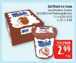 Marktkauf Zott monte ice cream Angebot