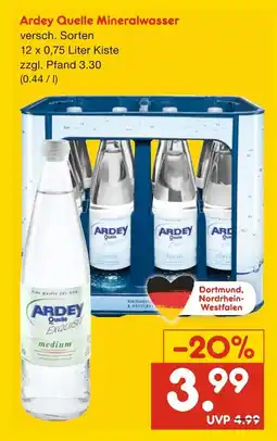 Netto Marken-Discount Ardey quelle mineralwasser Angebot