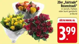 Edeka 20er ,,Fairtrade" Rosenstrauß Angebot