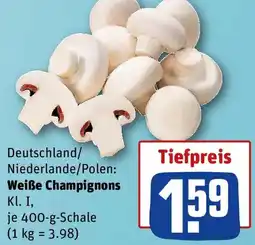 REWE Weiße Champignons Angebot