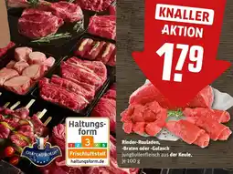 REWE Rinder-Rouladen, -Braten oder -Gulasch Angebot