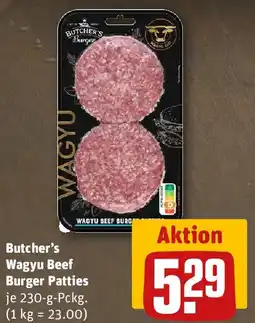 REWE Butcher's Wagyu Beef Burger Patties Angebot