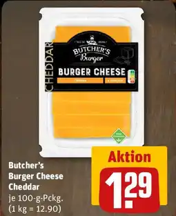 REWE Butcher's Burger Cheese Cheddar Angebot