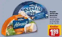REWE Bergader Almzeit oder Bavaria blu Weichkäse Angebot