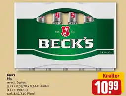 REWE Beck's Pils Angebot