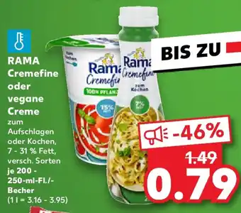Kaufland RAMA Cremefine oder vegane Creme Angebot