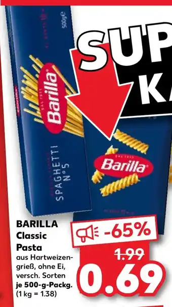 Kaufland BARILLA Classic Pasta Angebot