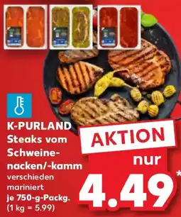 Kaufland K-PURLAND Steaks vom Schweinenacken/-kamm Angebot