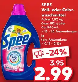 Kaufland SPEE Voll- oder Colorwaschmittel Angebot