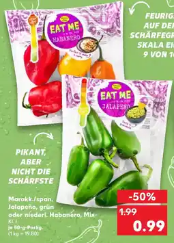 Kaufland Marokk./span. Jalapeño, grün oder niederl. Habanero, Mix Angebot