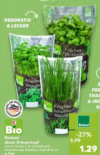 Kaufland Bioland dtsch. Kräutertopf Angebot