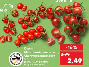 Kaufland Dtsch. Miniromarispen- oder Cherryrispentomaten Angebot