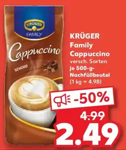 Kaufland KRÜGER Family Cappuccino Angebot