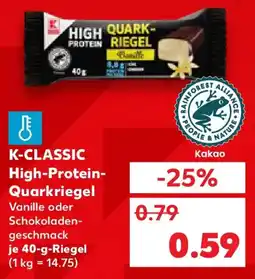Kaufland K-CLASSIC High-Protein- Quarkriegel Angebot