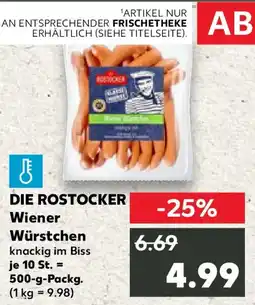 Kaufland DIE ROSTOCKER Wiener Würstchen Angebot