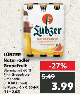 Kaufland LÜBZER Naturradler Grapefruit Angebot