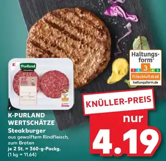 Kaufland K-PURLAND WERTSCHÄTZE Steakburger Angebot