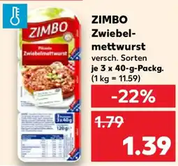 Kaufland ZIMBO Zwiebelmettwurst Angebot