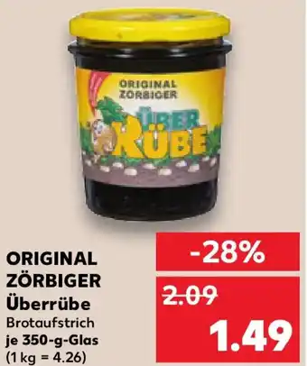 Kaufland ORIGINAL ZORBIGER Überrübe Angebot