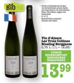 Scheck-in-Center Vin d'Alsace Les Trois Collines Riesling Berggasse Angebot