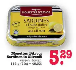 Scheck-in-Center Mouettes d'Arvor Sardinen in Olivenöl Angebot