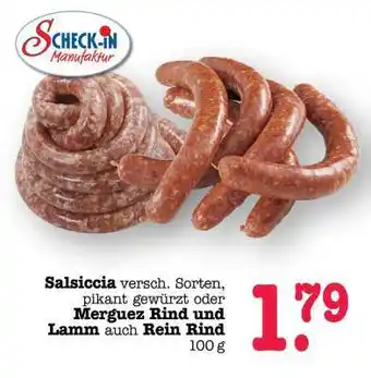 Scheck-in-Center Salsiccia Angebot