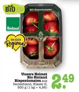 Scheck-in-Center Unsere Heimat Bio Bioland-Rispentomaten Angebot