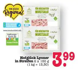 Scheck-in-Center Hofglück Lyoner in Streifen Angebot