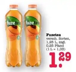 Scheck-in-Center FuzeTea Angebot