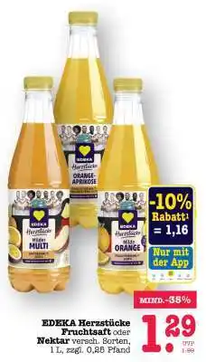 Scheck-in-Center EDEKA Herzstücke Fruchtsaft oder Nektar Angebot
