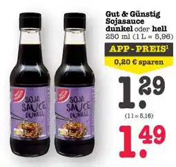 Scheck-in-Center Gut & Günstig Sojasauce dunkel oder hell Angebot