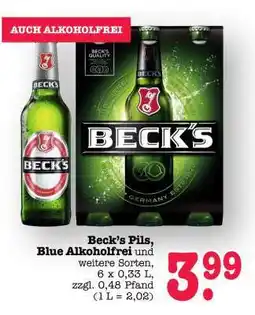 Scheck-in-Center Beck's Pils, Blue alkoholfrei Angebot