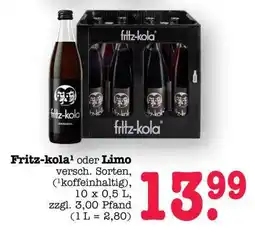 Scheck-in-Center Fritz-Kola oder Limo Angebot