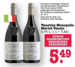 Scheck-in-Center Venetien Monopolio Merlot Veneto Angebot