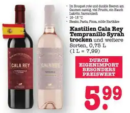 Scheck-in-Center Kastilien Cala Rey Tempranillo Syrah trocken Angebot