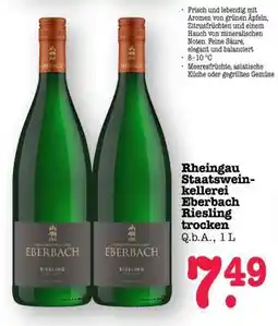 Scheck-in-Center Rheingau Staatsweinkellerei Eberbach Riesling trocken Angebot