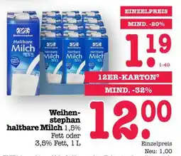 Scheck-in-Center Weihenstephan Haltbare Milch Angebot