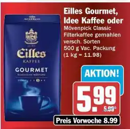 HIT Eilles Gourmet, Idee Kaffee oder Mövenpick Classic Angebot