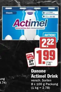 HIT Danone Actimel Drink Angebot