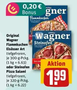 nahkauf Original Wagner Flammkuchen Elsässer Art oder Steinofen Pizza Salami Angebot