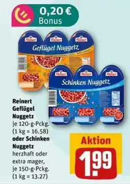 nahkauf Reinert Geflügel Nuggetz oder Schinken Nuggetz Angebot
