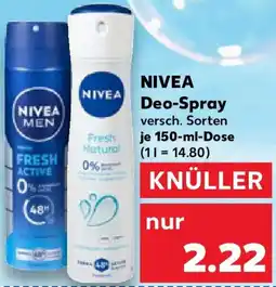 Kaufland NIVEA Deo-Spray Angebot