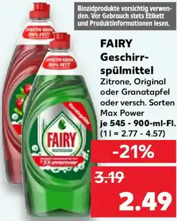 Kaufland FAIRY Geschirrspülmittel Angebot