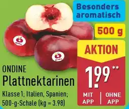 Aldi Nord ONDINE Plattnektarinen Angebot