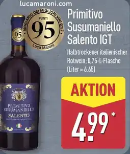 Aldi Nord Primitivo Susumaniello Salento IGT Angebot