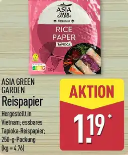 Aldi Nord ASIA GREEN GARDEN Reispapier Angebot
