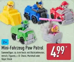 Aldi Nord Mini-Fahrzeug Paw Patrol Angebot